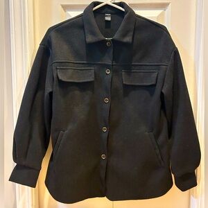 SHEIN Button Front Drop Shoulder Coat with Side Pockets